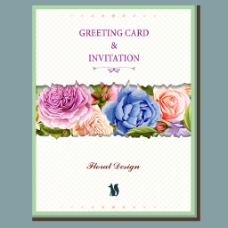 婚庆背景紫色蓝色玫瑰花婚庆卡片邀请函海报背景素材