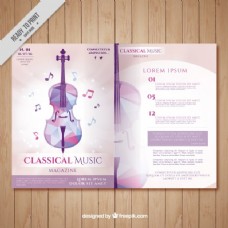 几何小提琴古典音乐杂志
