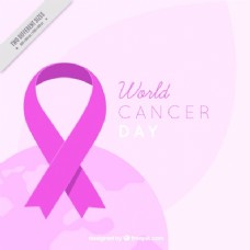 世界癌症日背景紫色带