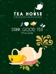 中国风设计可爱茶壶背景图
