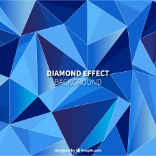 水彩效果背景蓝色效果的钻石效果