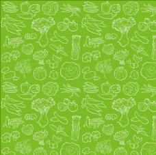 绿色蔬菜手绘蔬菜底纹矢量源文件