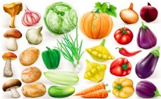 餐饮卡通蔬菜食材图片
