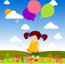 儿童广告儿童节气球广告背景
