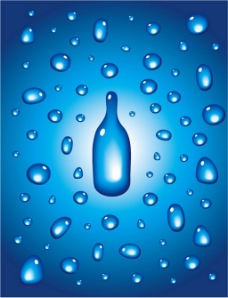 蓝色水滴背景图
