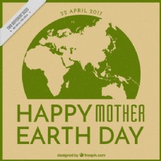 地球日地球母亲日的复古背景