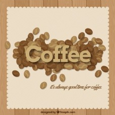 咖啡杯咖啡背景的咖啡豆
