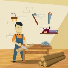 木工设计元素背景图