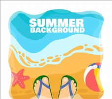 夏日海滨的海报