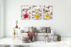 棉花糖与花朵室内装饰挂画高清图片