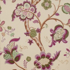 欧式花纹背景紫色花枝精美壁纸