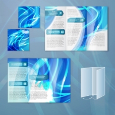 蓝色商业蓝色波浪形商业手册
