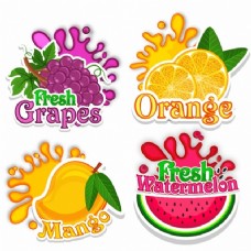 水果采购五颜六色的水果标签