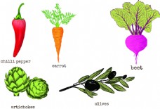 彩色健康绿色水果蔬菜logo标志矢量