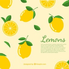 健康饮食背景柠檬