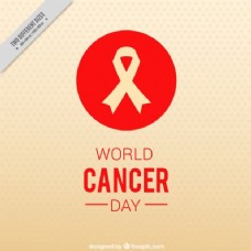世界癌症日红色背景细节