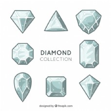 一套不同设计的钻石