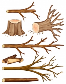 木柴劈柴树桩