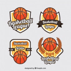 企业类平面设计中四种篮球标识的分类