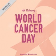 世界癌症日背景与丝带