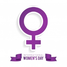 妇女女性国际妇女节背景是紫色女性符号