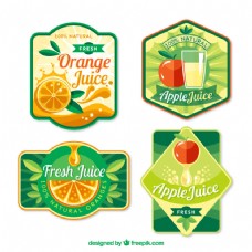 水果采购平面设计中的果汁标签