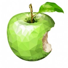 卡通多边形苹果素材设计
