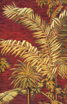 客厅无框画热带植物装饰绘画