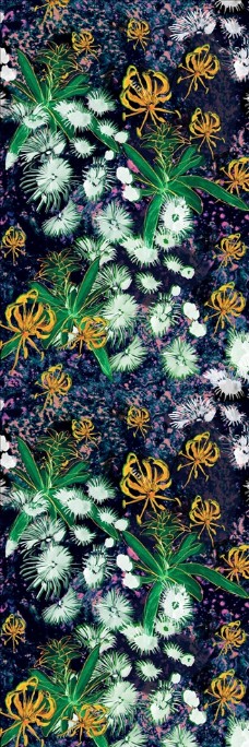 潮流素材手绘植物花朵花卉底纹素材下载
