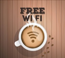 咖啡店免费WIFI海报