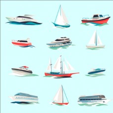 一组海上船舶插图